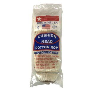 Cotton Mop Replacement Head Cushioned Scrubber JW Mfg Co Item 32 Made In USA